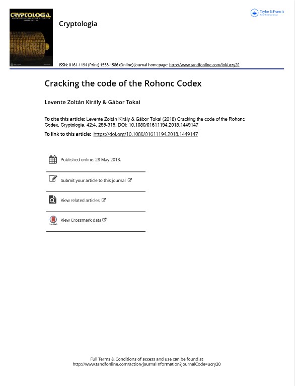 Cracking the code of the Rohonc Codex