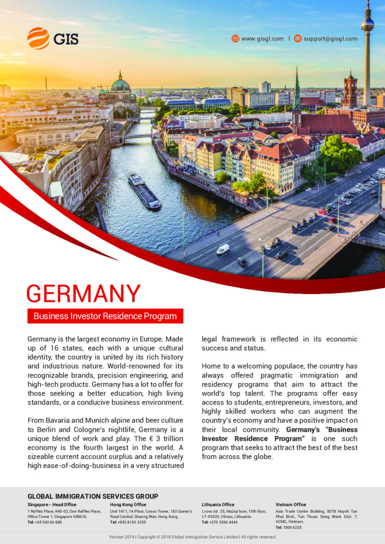 Germany Business Investor Residence Program 1576143248