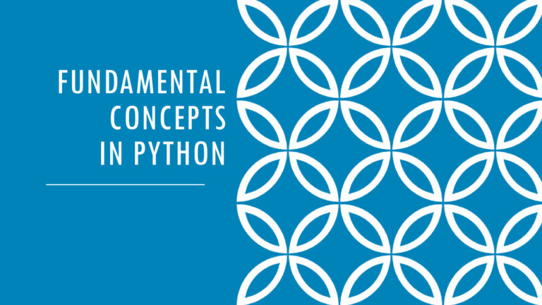 Fundamental Concepts in Python