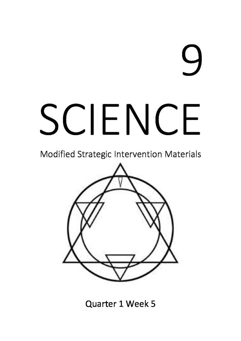 Science 9 Week 5 Quarter 1