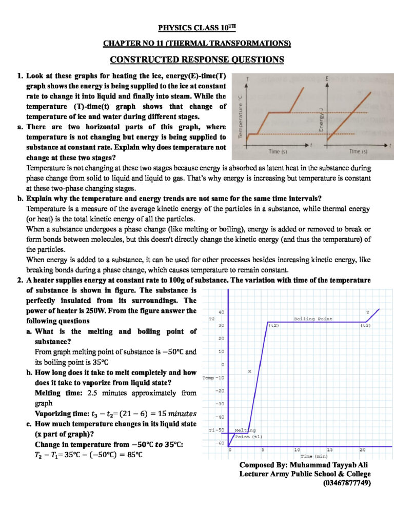 Physics Class 10th Chapter 11 Notes