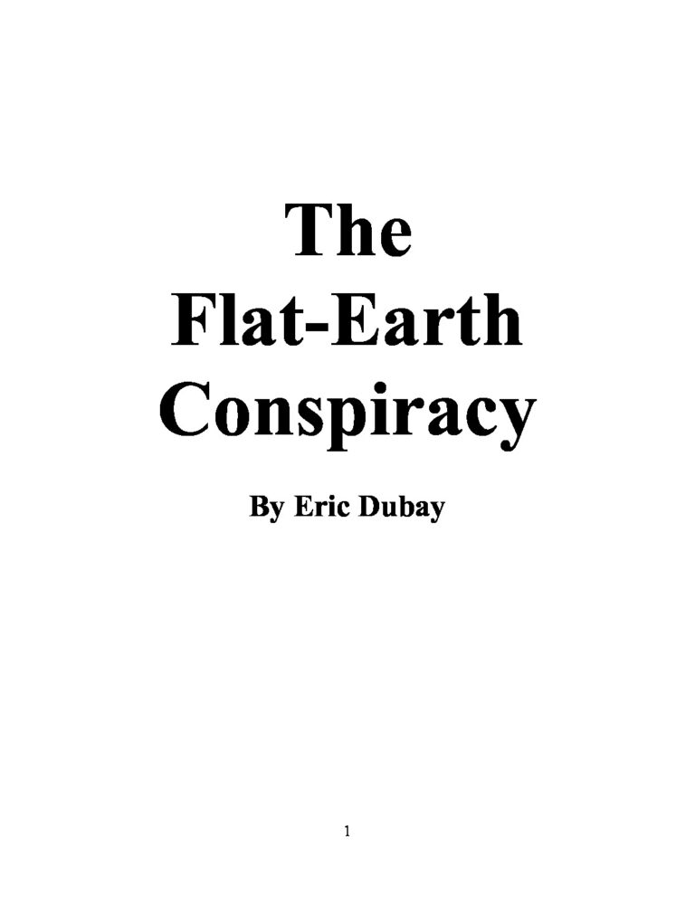 The Flat-Earth Conspiracy