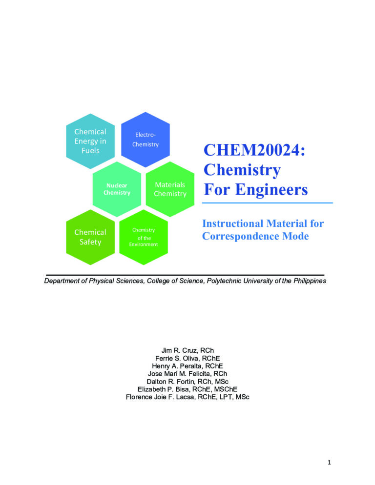 CHEM 20024-Chemistry For Engineers Module