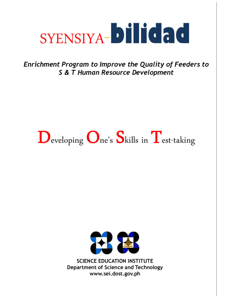 DOST SEI Scholarship Exam Reviewer