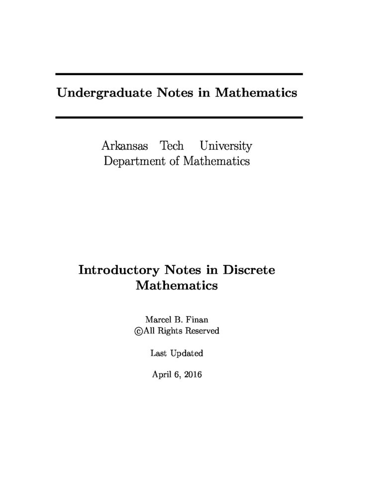 Discrete Mathematics