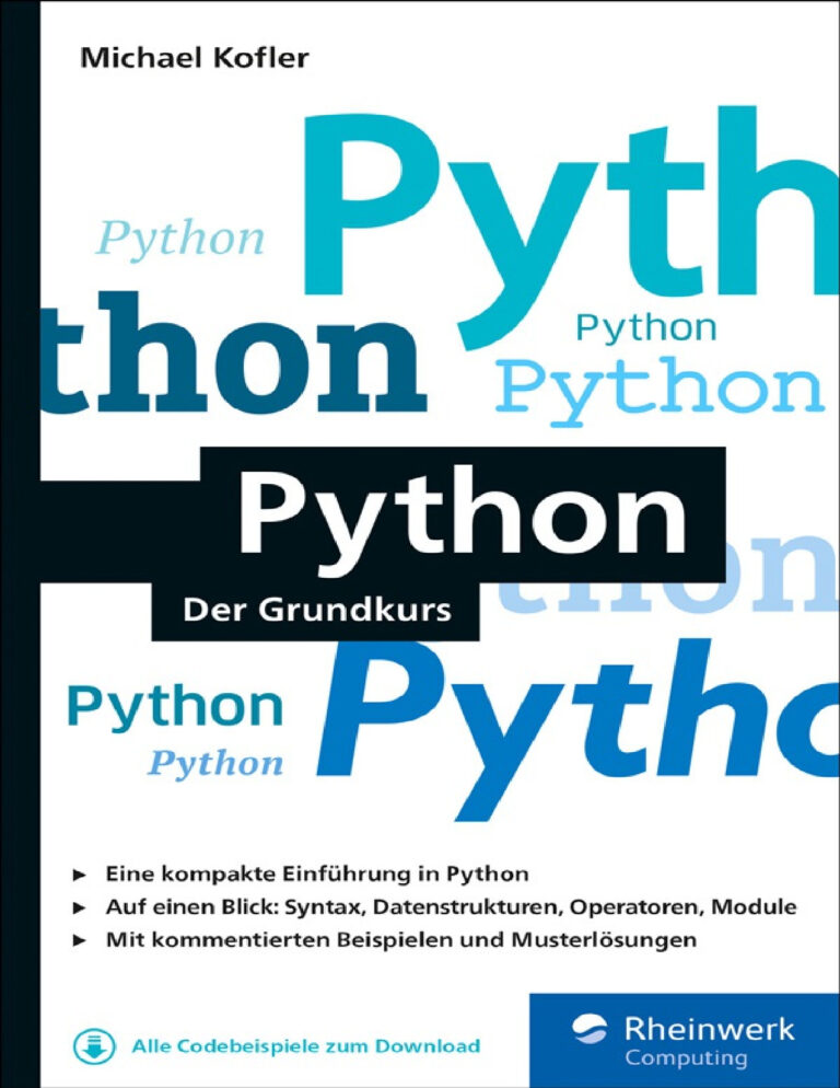 Python Der Grundkurs PDF by Michael Kofler – Deutsch