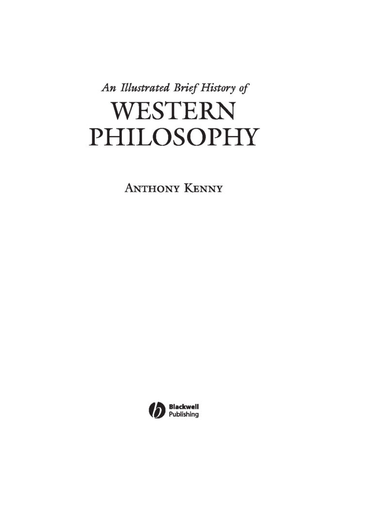 Western Philosophy by Anthony Kenny