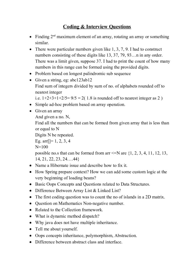 EPAM Coding and Interview Questions