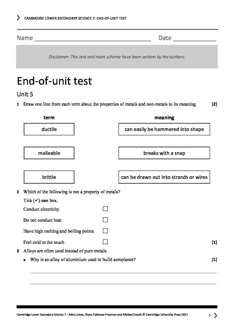 S7 End-Of-unit Test 5