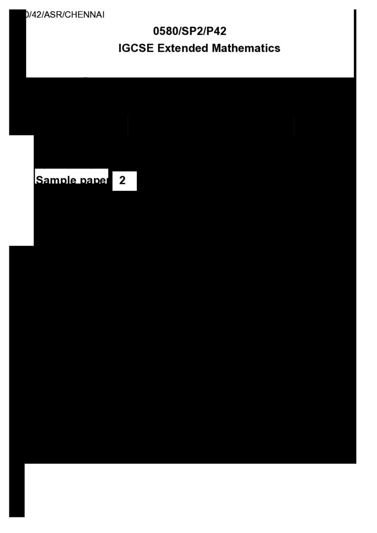Sample Paper 2-0580 – 42